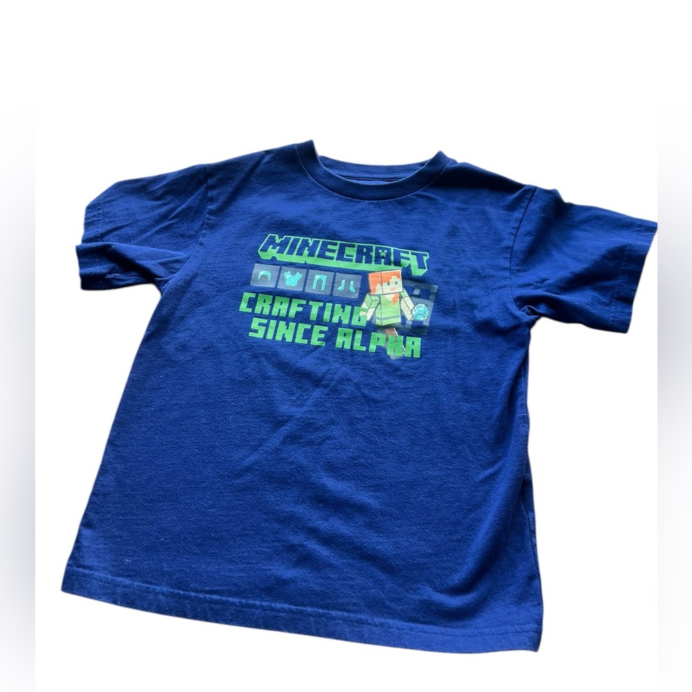 Blue Minecraft Kids T-Shirt Uniqlo